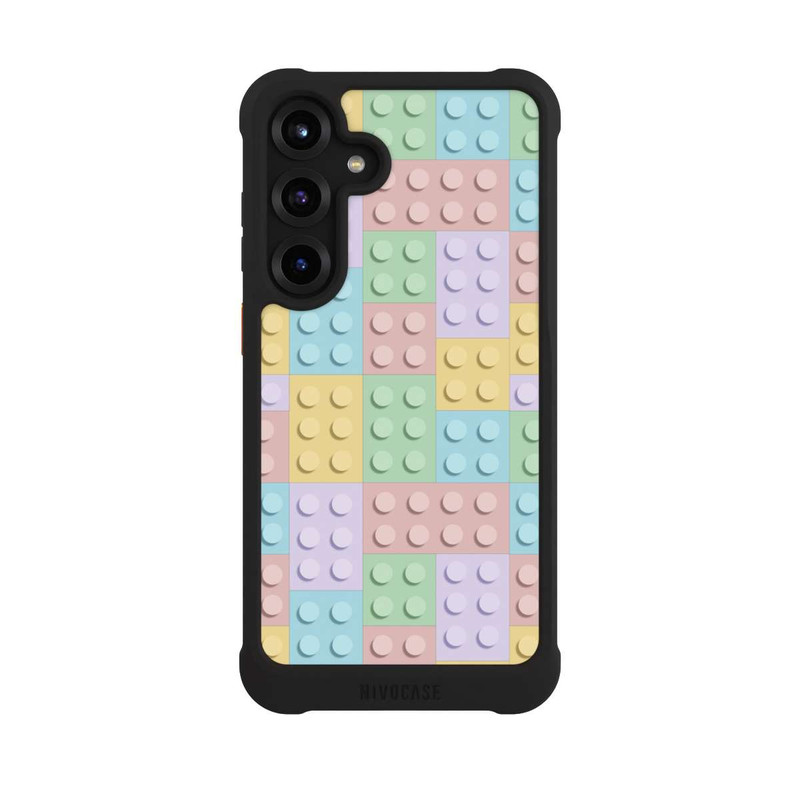 Galaxy S25 + NIVOmax Modèle de blocs colorés