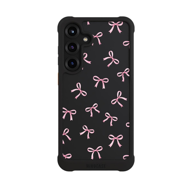 Galaxy S25 + NIVOmax Pink Bows transparent with AI