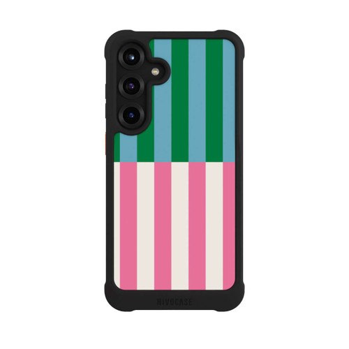 Samsung Galaxy S25+  NIVOmax Stripe Pattern Green Pink