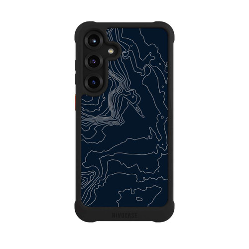 Samsung Galaxy S25+  NIVOmax Lignes de Contour de Montagne Sombres