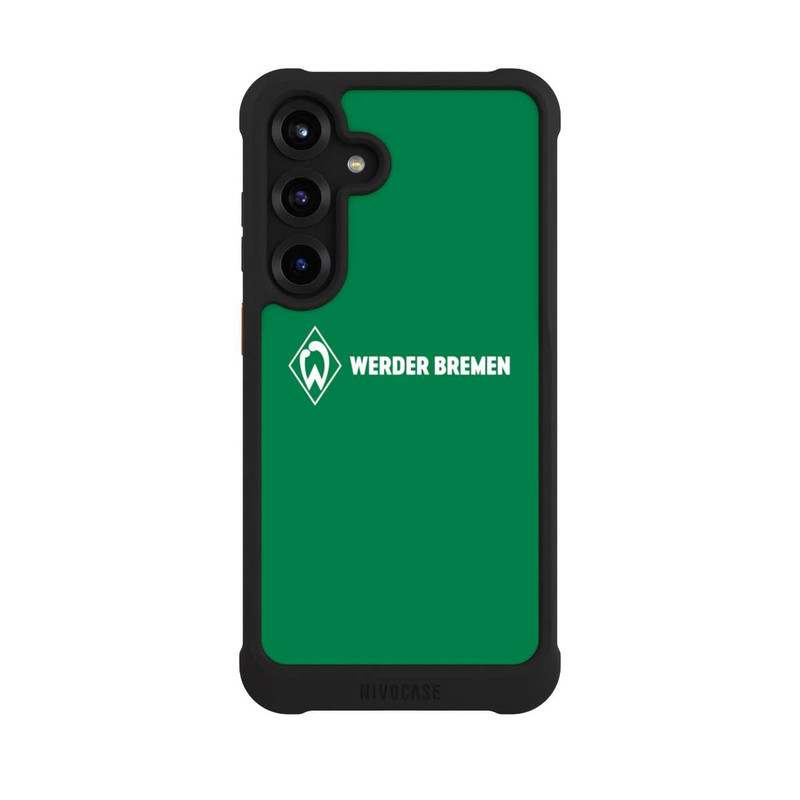 Galaxy S25 + NIVOmax Werder Bremen Schriftzug Raute Grün