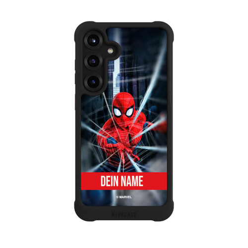 Samsung Galaxy S25+  NIVOmax Spiderman Webs in Action Personalisierbar