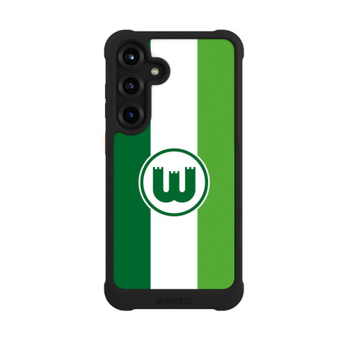 Samsung Galaxy S25+  NIVOmax VfL Wolfsburg Zinnenwappen Streifen