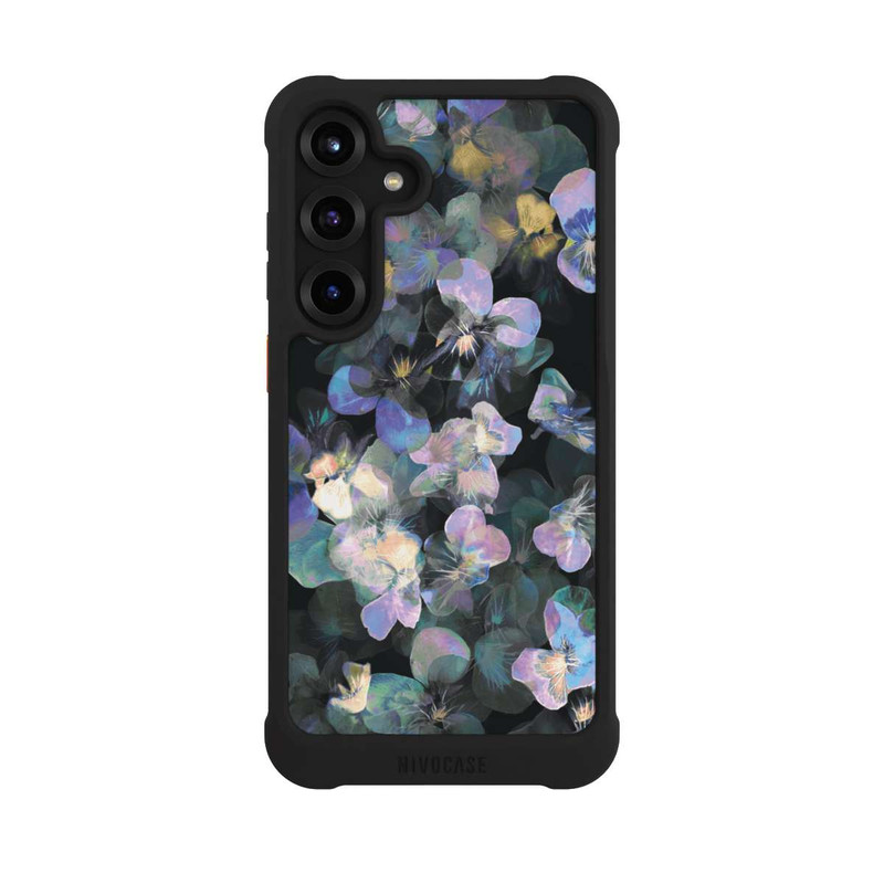 Galaxy S25 + NIVOmax Nocturnal Garden Flowers Iridescent Forget-me-nots