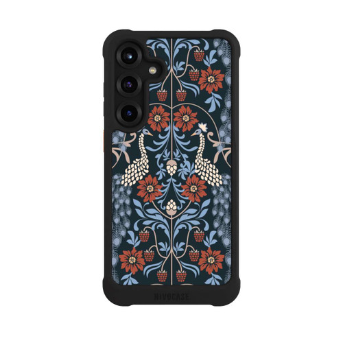 Samsung Galaxy S25+  NIVOmax Vintage Peacock Garden Arts and Crafts Floral Dark