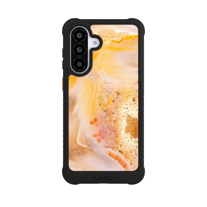 Galaxy A56 5G NIVOmax Orangefarbener Glitzer Marmorlook