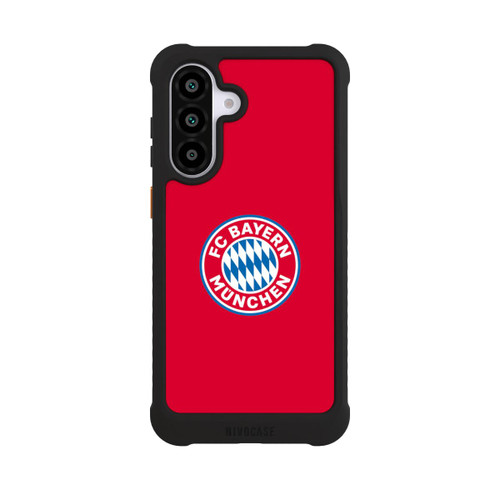 Samsung Galaxy A56 5G NIVOmax FCB Logo sur fond rouge