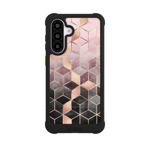 Samsung Galaxy A56 5G NIVOmax Pink-grauer Farbverlauf Würfel Druck