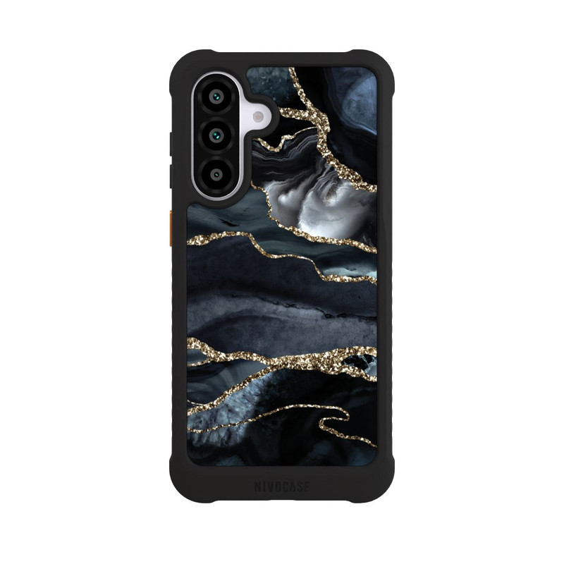 Galaxy A56 5G NIVOmax Dunkler Marmor Gold Glitzerlook