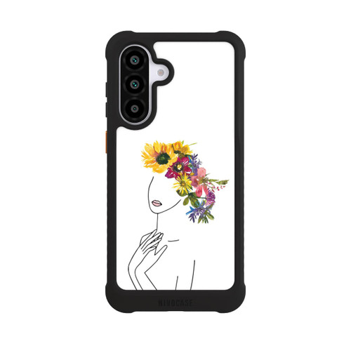 Samsung Galaxy A56 5G NIVOmax Line Art Frau mit Blumenkrone