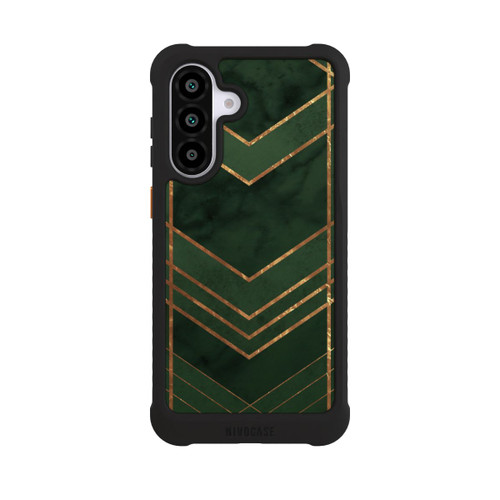 Samsung Galaxy A56 5G NIVOmax Dark Green Pattern Golden Stripes