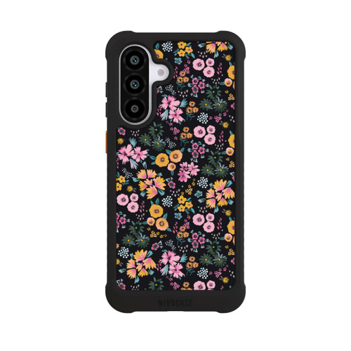 Samsung Galaxy A56 5G NIVOmax Petites Fleurs colorées Noir 2