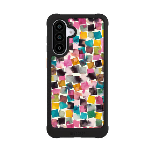Samsung Galaxy A56 5G NIVOmax Aquarell geometrische Plaids rosa