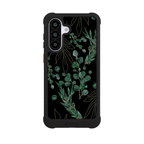 Samsung Galaxy A56 5G NIVOmax Feuilles d'Eucalyptus Fond Noir