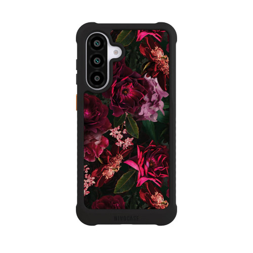 Samsung Galaxy A56 5G NIVOmax Dunkelrote und rosa Blüten