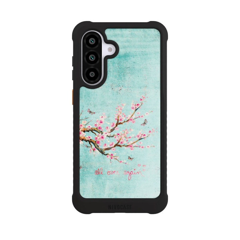 Galaxy A56 5G NIVOmax Motif d'arbre en fleurs de cerisier bleu