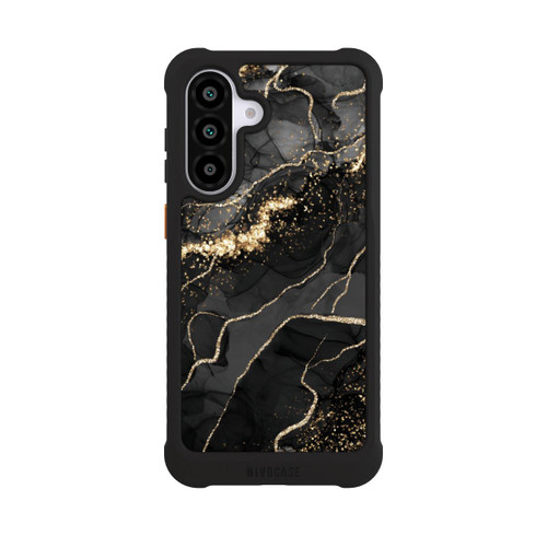 Samsung Galaxy A56 5G NIVOmax Dunkler Marmor Wirbel Goldoptik