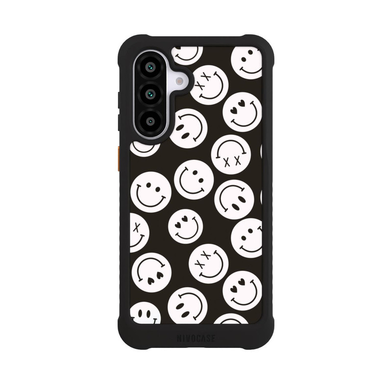 Galaxy A56 5G NIVOmax Smiles Emotes Pattern Black And White