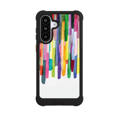 Samsung Galaxy A56 5G NIVOmax Rayures colorées fond blanc