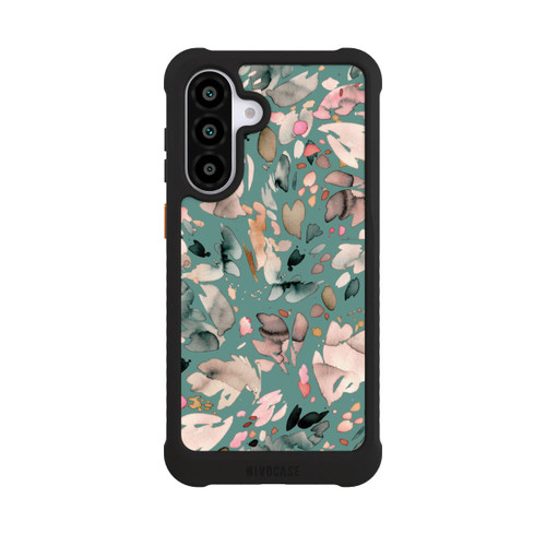Samsung Galaxy A56 5G NIVOmax Abstrakte Blumenblätter grün