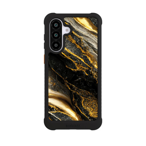 Samsung Galaxy A56 5G NIVOmax Schwarze Marmor Goldschichten