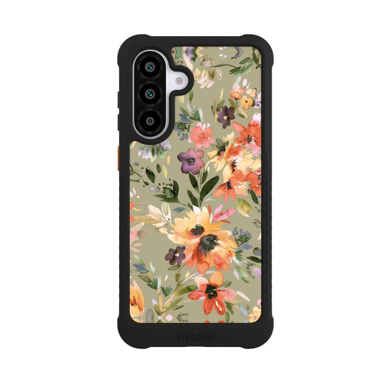 Galaxy A56 5G NIVOmax Malerische tropische Blumen Salbeigrün