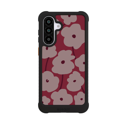 Samsung Galaxy A56 5G NIVOmax Minimalistische Blumen Bordeaux