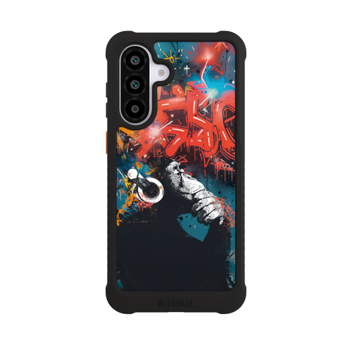 Samsung Galaxy A56 5G NIVOmax Affe Stereo Kopfhörer Graffiti Street Art
