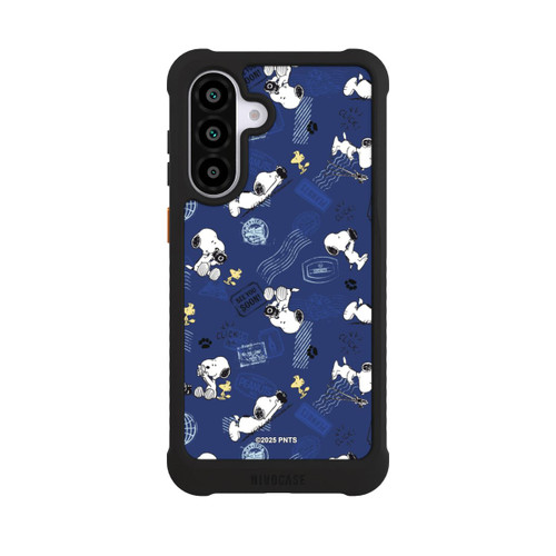 Samsung Galaxy A56 5G NIVOmax Peanuts Travel Stamps Pattern Blue