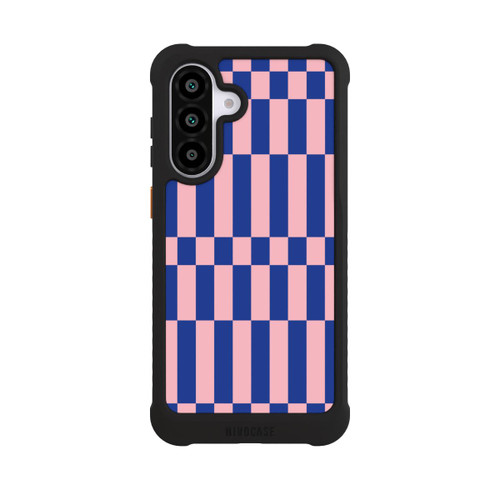 Samsung Galaxy A56 5G NIVOmax Checked Abstract Bold Electric Blue and Pink Color Block
