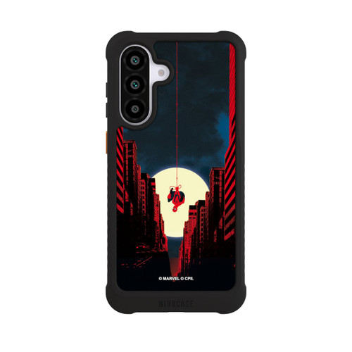 Samsung Galaxy A56 5G NIVOmax Spider-Man Marvel between Skyscrapers