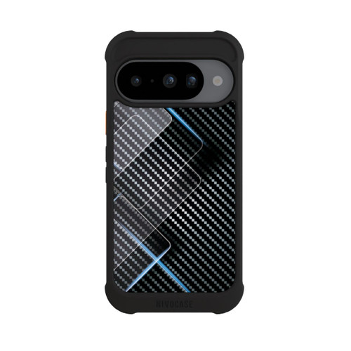 Google Pixel 10 NIVOmax Blaue Linien auf Karbon