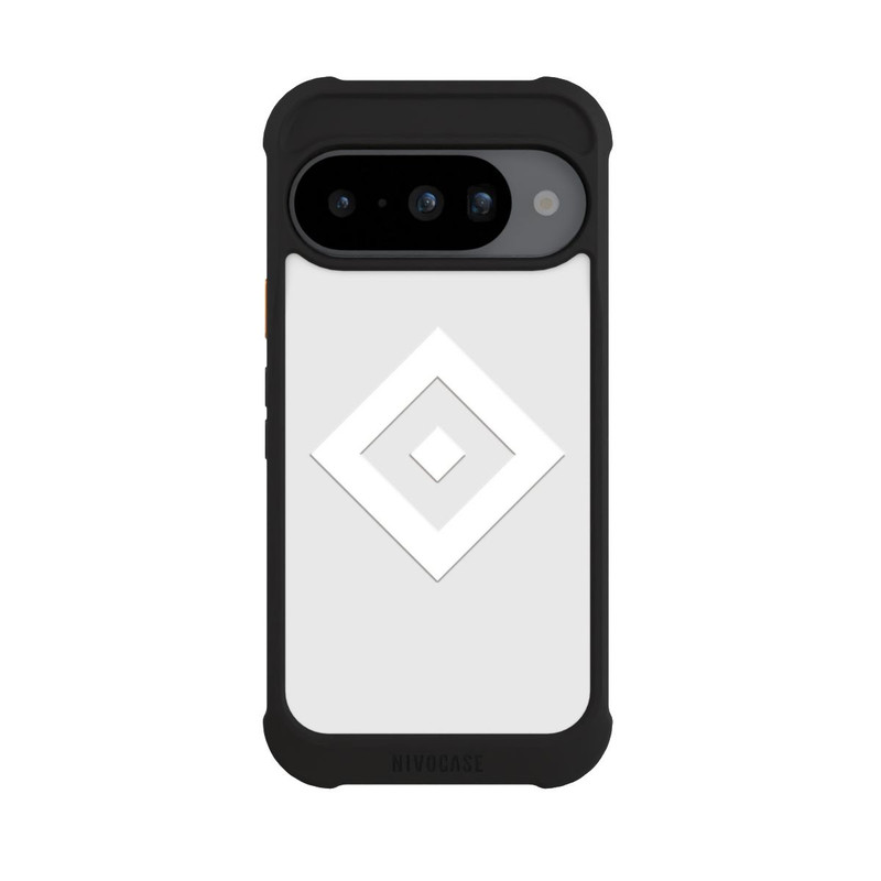 Pixel 10 NIVOmax Rauten Logo auf HSV Grau