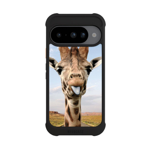 Google Pixel 10 NIVOmax Giraffe auf der Straße