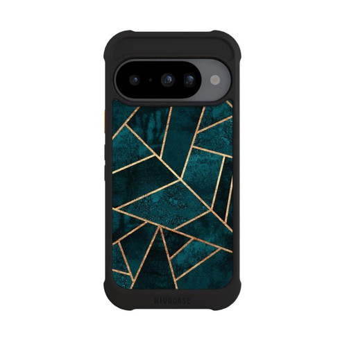 Google Pixel 10 NIVOmax Tief Blaugrün Stein Gold Druck
