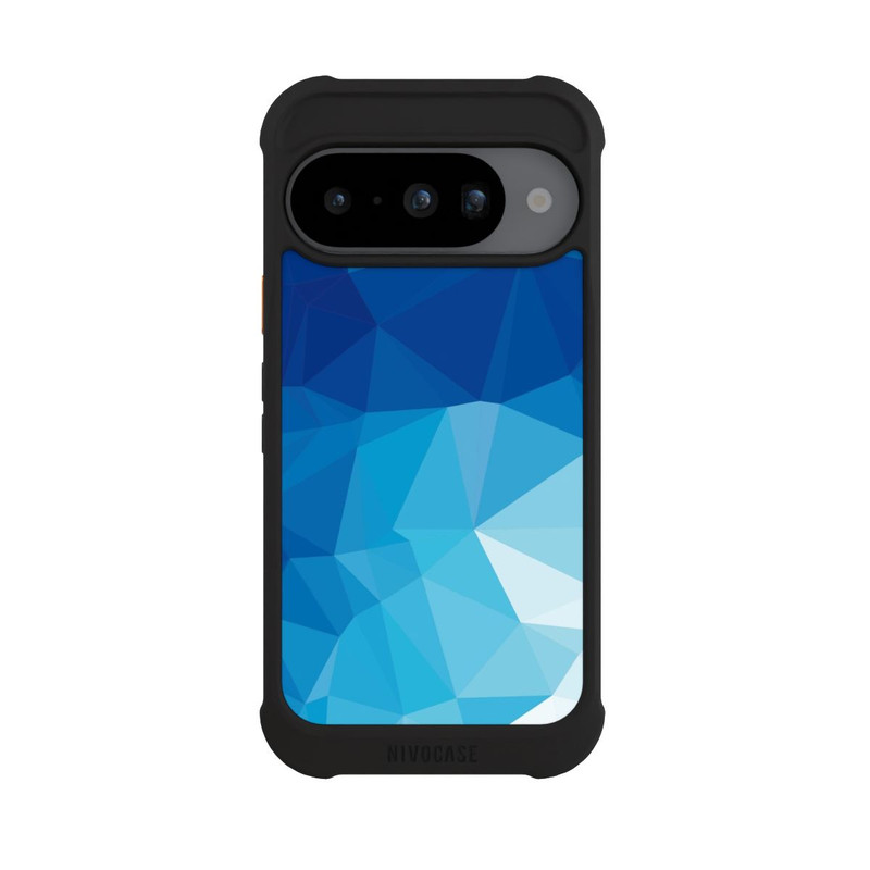 Pixel 10 NIVOmax Mosaïque Polygonale Bleue