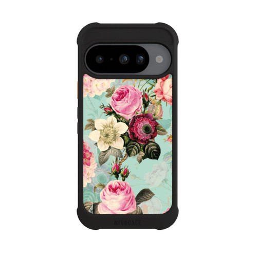 Google Pixel 10 NIVOmax Türkisfarbene Rosentapete