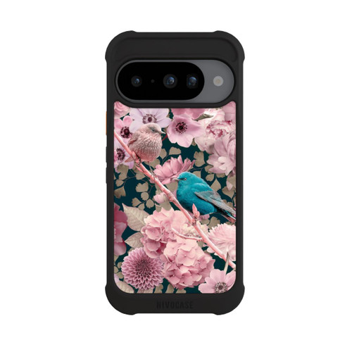 Google Pixel 10 NIVOmax Moineaux à motif de fleurs roses