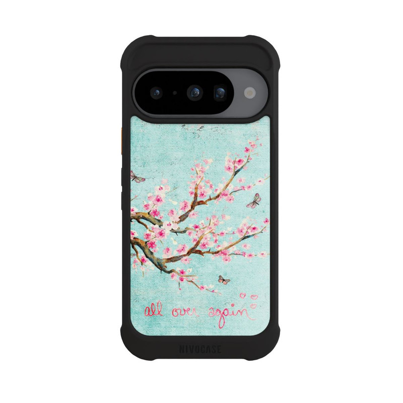 Pixel 10 NIVOmax Motif d'arbre en fleurs de cerisier bleu