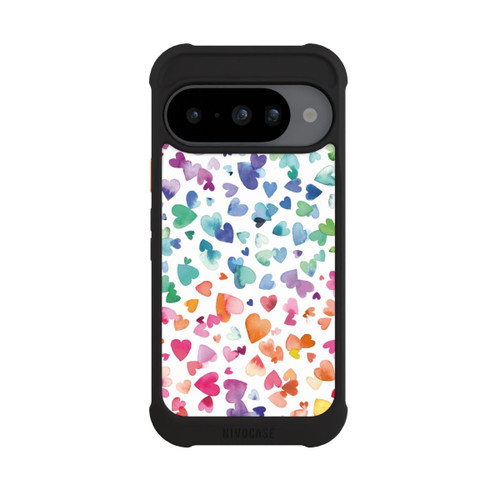 Google Pixel 10 NIVOmax Coeurs d'amour aquarelle