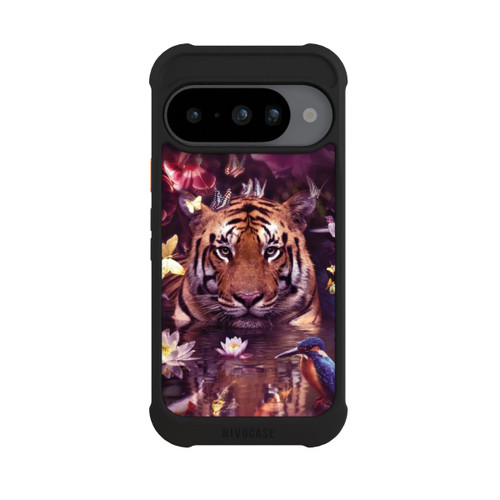Google Pixel 10 NIVOmax Tiger Blumenrahmen
