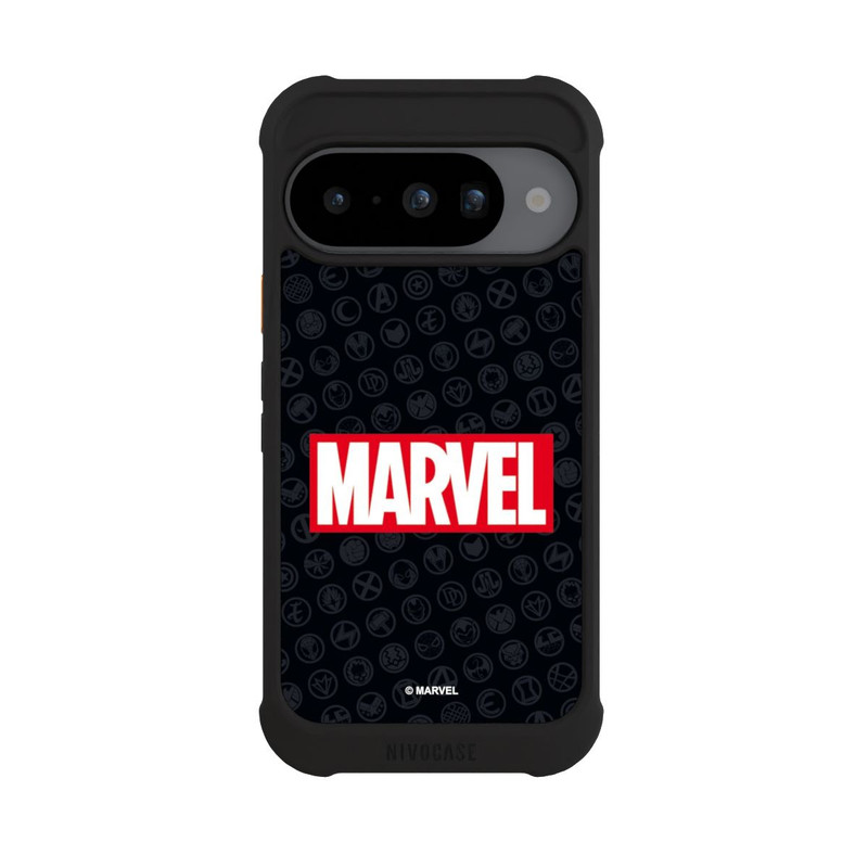 Pixel 10 NIVOmax Marvel Logo Noir Rouge