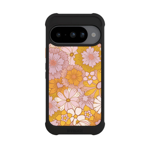 Google Pixel 10 NIVOmax Retro Flower Walpaper Yellow