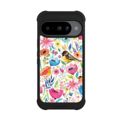 Google Pixel 10 NIVOmax Oiseaux et fleurs fantaisistes