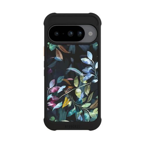 Google Pixel 10 NIVOmax Mystische Aquarellblätter schwarz