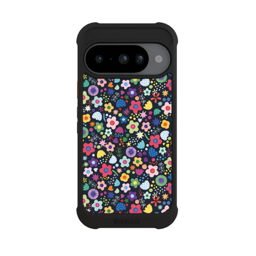 Google Pixel 10 NIVOmax Psychedelic Flowers Multi Black