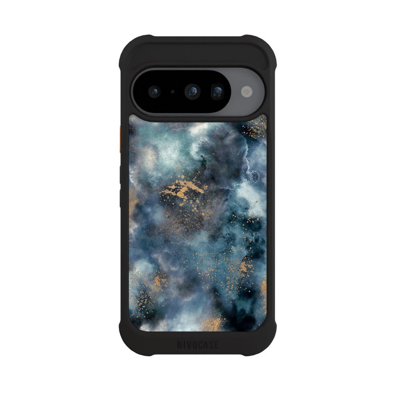 Pixel 10 NIVOmax Smoky Marble Watercolor Navy