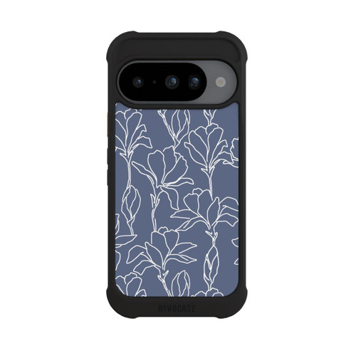 Google Pixel 10 NIVOmax Flower Silhouettes on Blue
