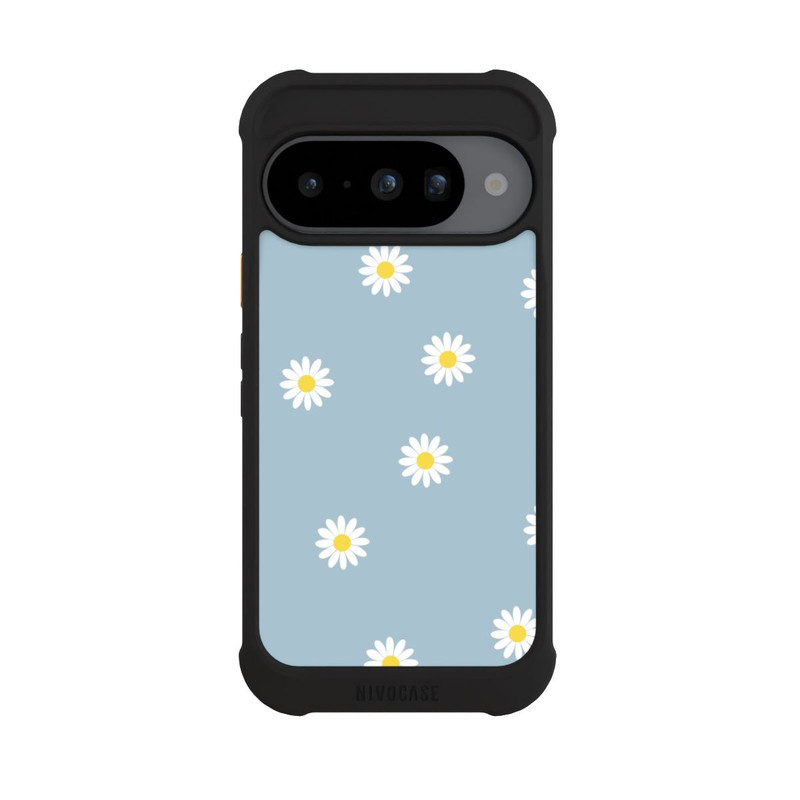 Pixel 10 NIVOmax Gänseblümchen Muster Blau