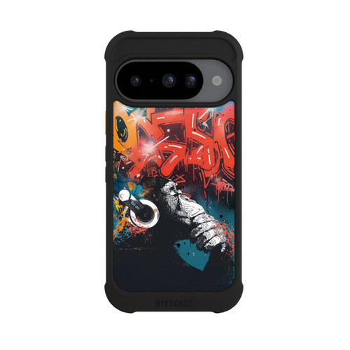 Google Pixel 10 NIVOmax Affe Stereo Kopfhörer Graffiti Street Art